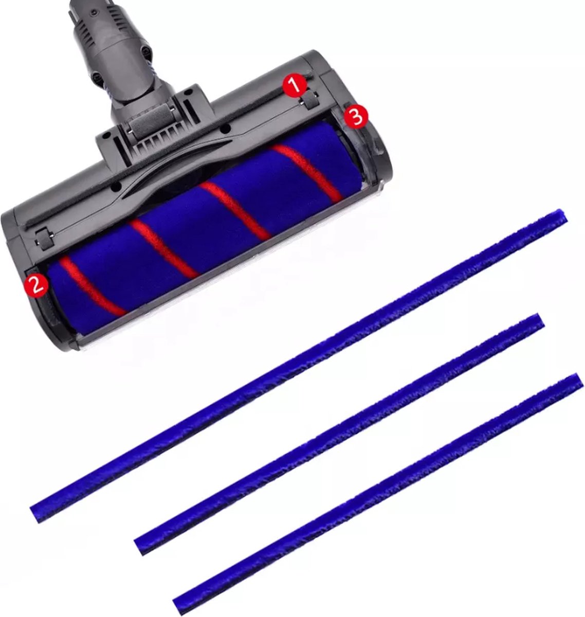 Vilt Strips Geschikt Voor Dyson V7 V8 V10 V11 - Set van 3 Pluche Strips