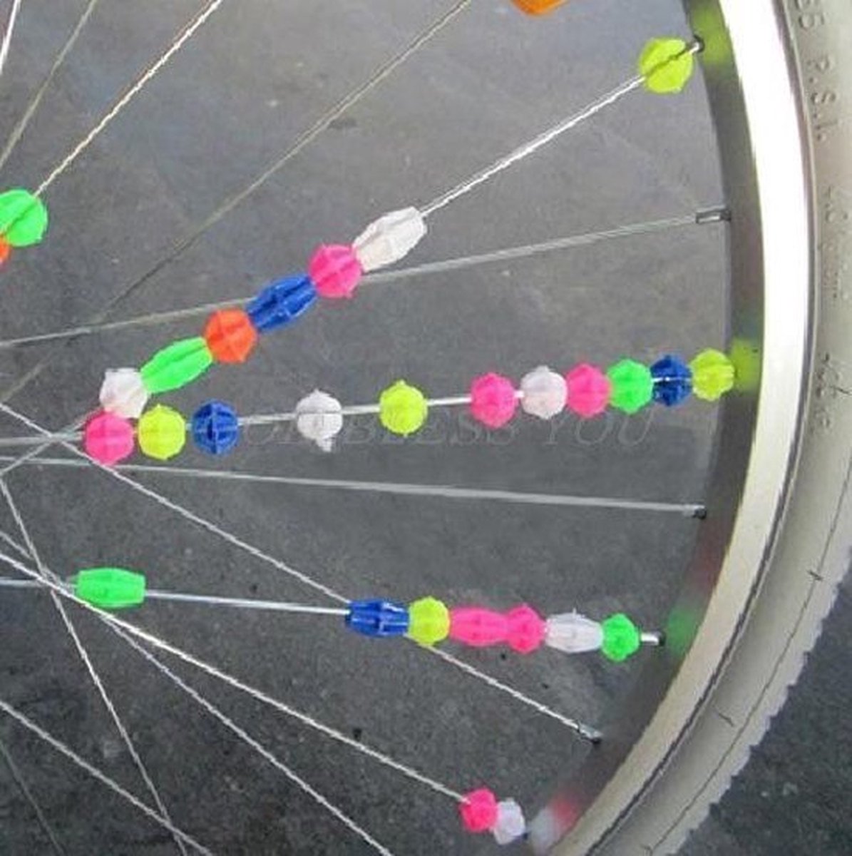 Fiets spaakkralen 36 stuks glow in the dark