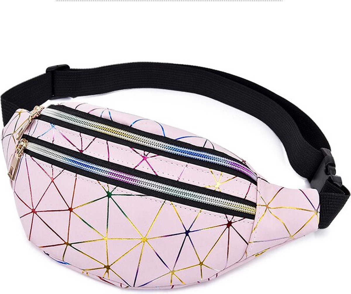 Festival Heuptas /Fanny pack Glow In The Dark - Roze