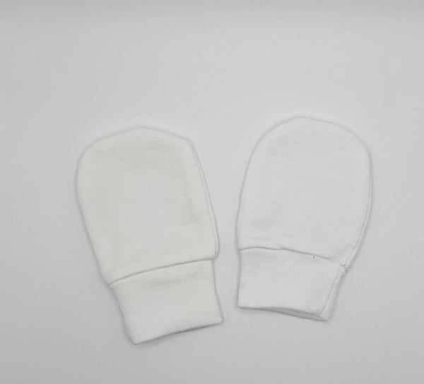 Baby krabwantjes baby handschoentjes wit 0-2 maanden