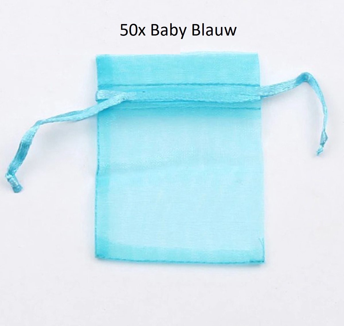 Luxe kleine organza stof zakjes blauw