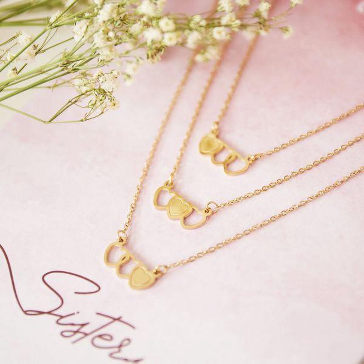 Zussen/BFF ketting goudkleurig