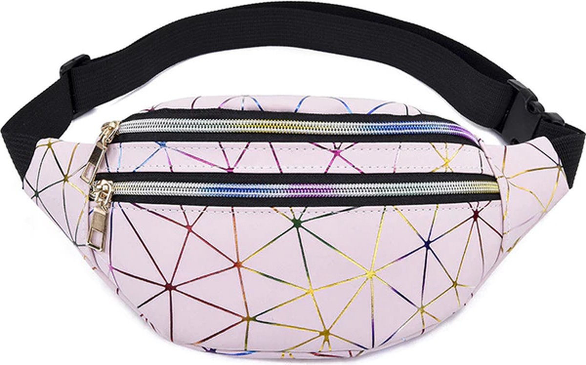 Festival Heuptas /Fanny pack Glow In The Dark - Roze