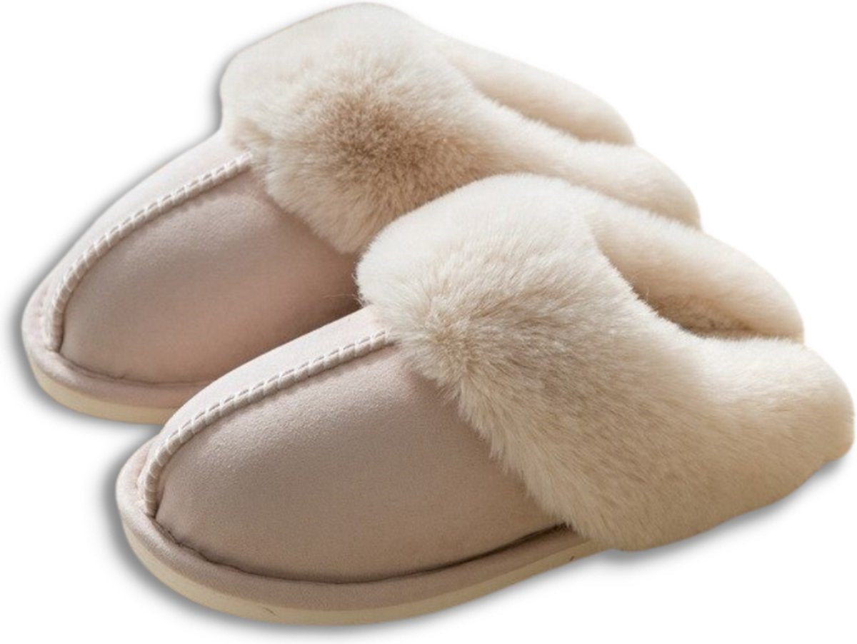 Fluffy Dames Pantoffels - Warm Gevoerd - Maat 40/41 - Zachte Winterpantoffels