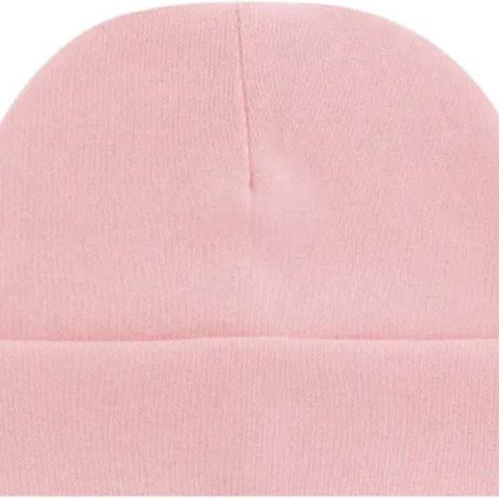 Babymutsje newborn roze baby beanie