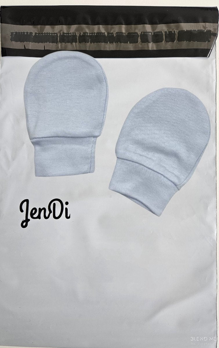 Baby krabwantjes baby handschoentjes licht blauw baby blue 0-2 maanden