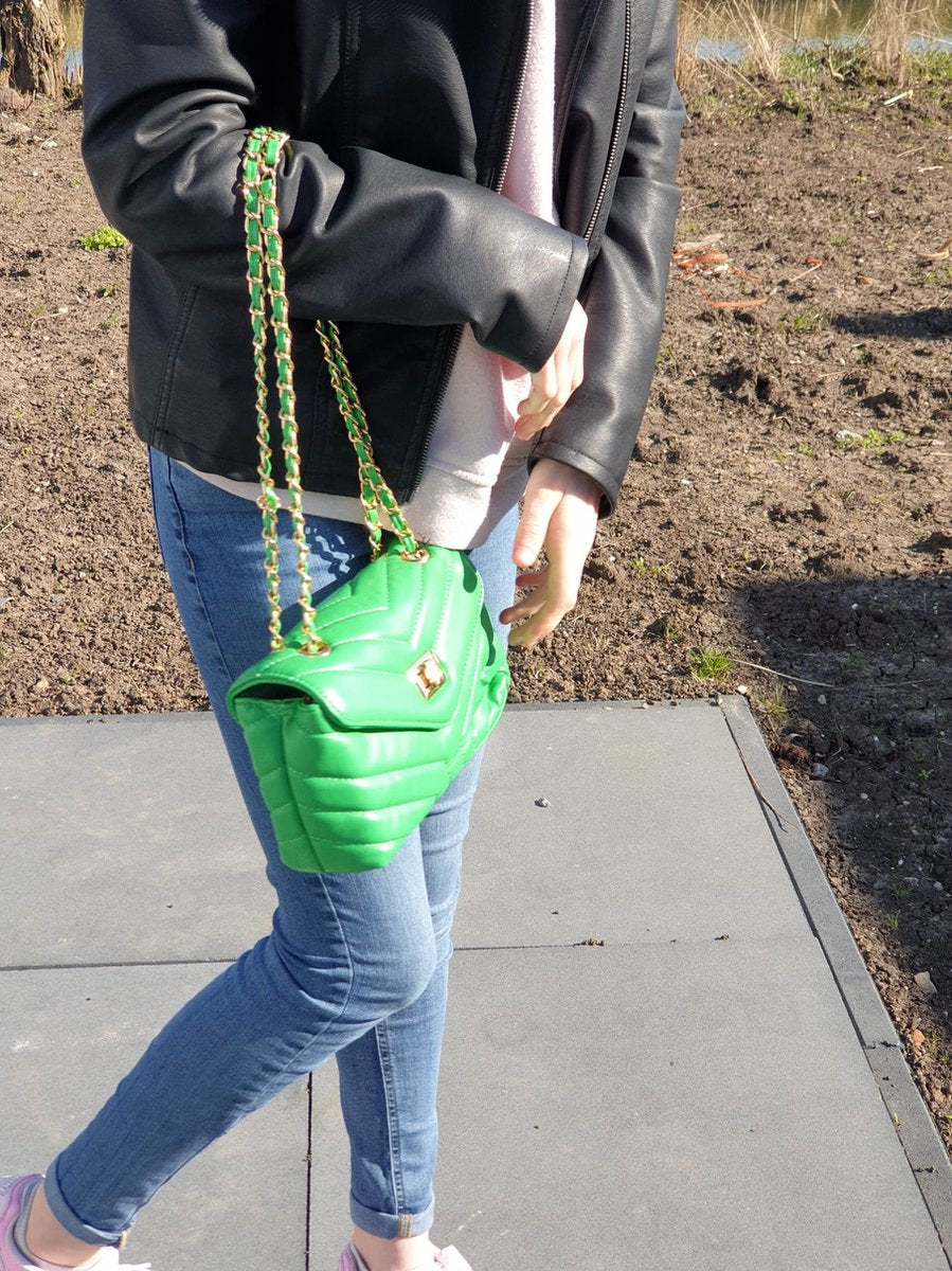 Trendy Soepele Schoudertas Crossbody met Dubbele Draagmogelijkheden - Compact en Stijlvol