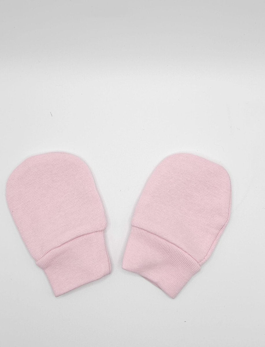 Baby krabwantjes baby handschoentjes roze | 0-2 maanden