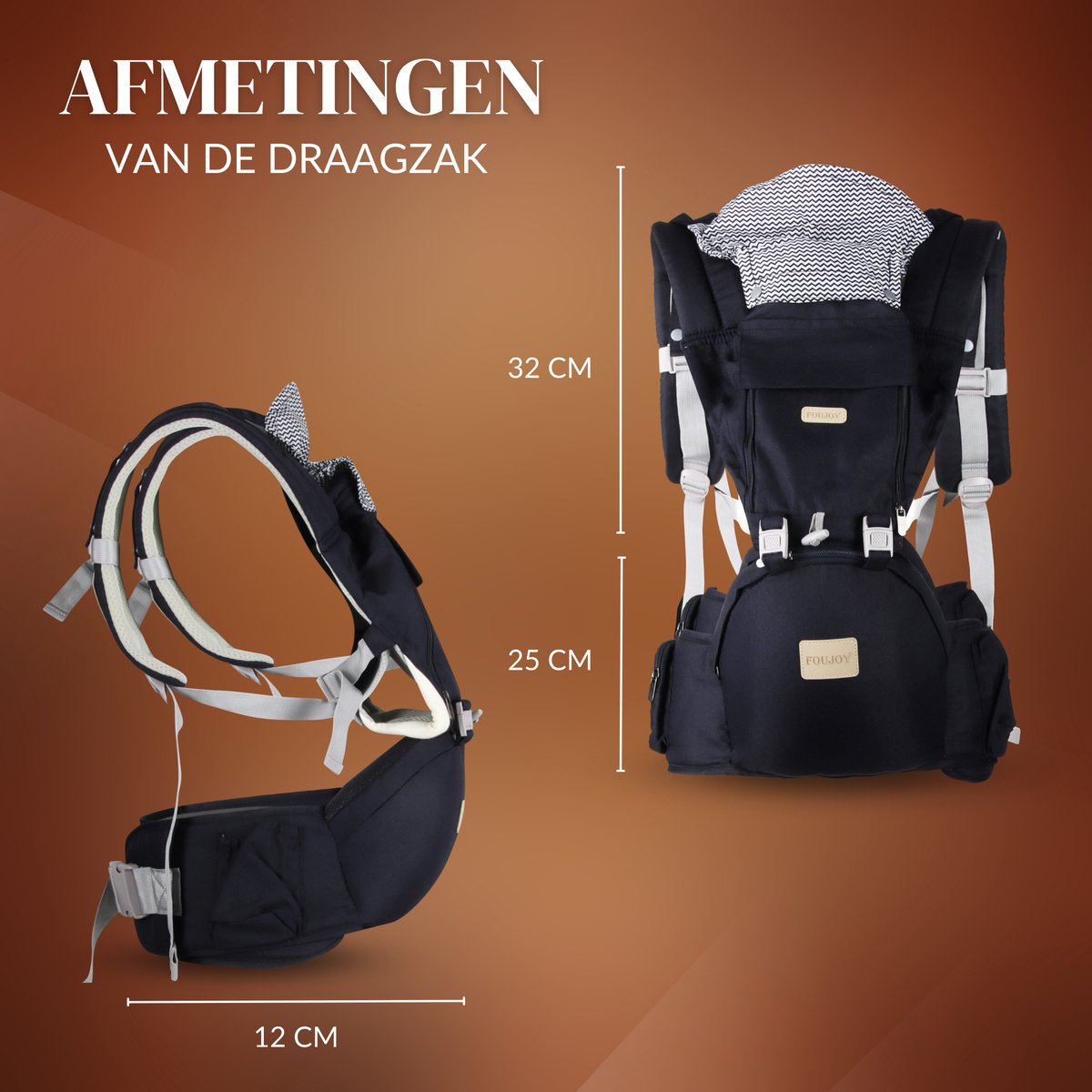 Retour product Baby Draagzak - Draagzakken - Drager - Ergonomisch - Wrap - Sling - Pasgeborene - 6 Posities