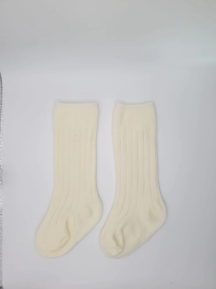 Baby kniekousen creme/gebroken wit 0/12 maanden