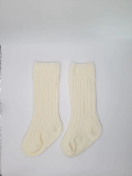 Baby kniekousen creme/gebroken wit 0/12 maanden