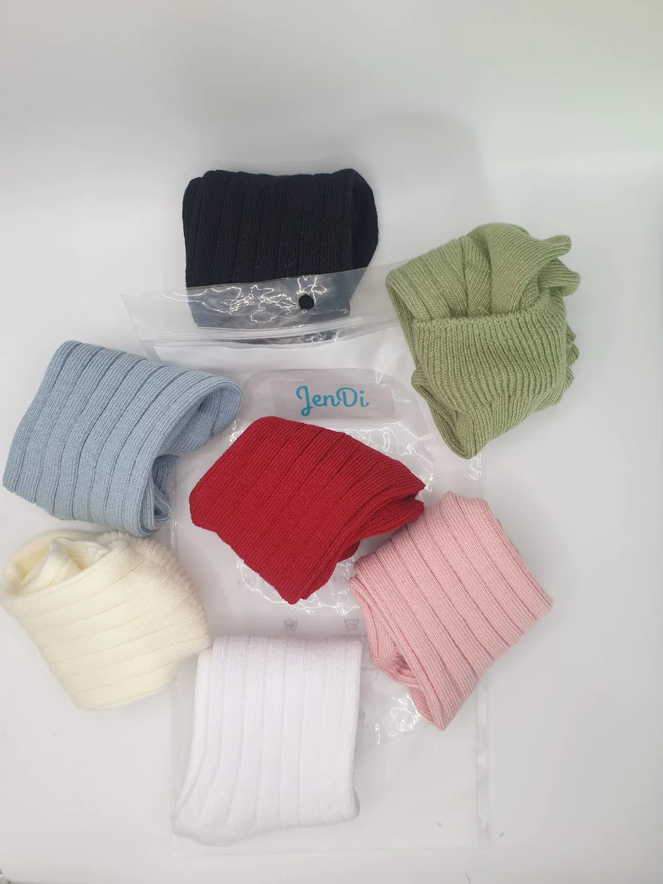 Baby kniekousen licht blauw 0-12 maanden