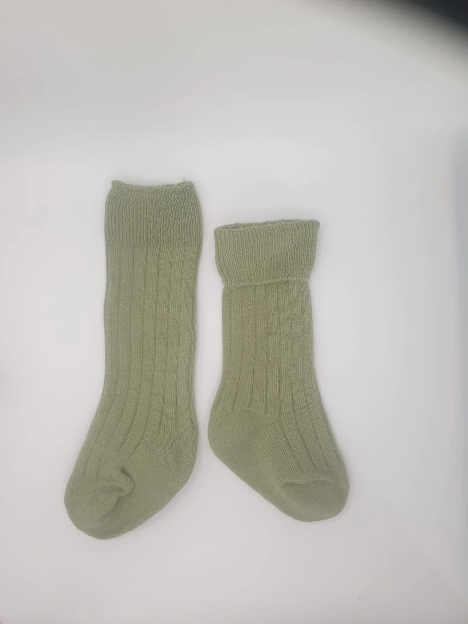 Baby kniekousen kaki groen baby