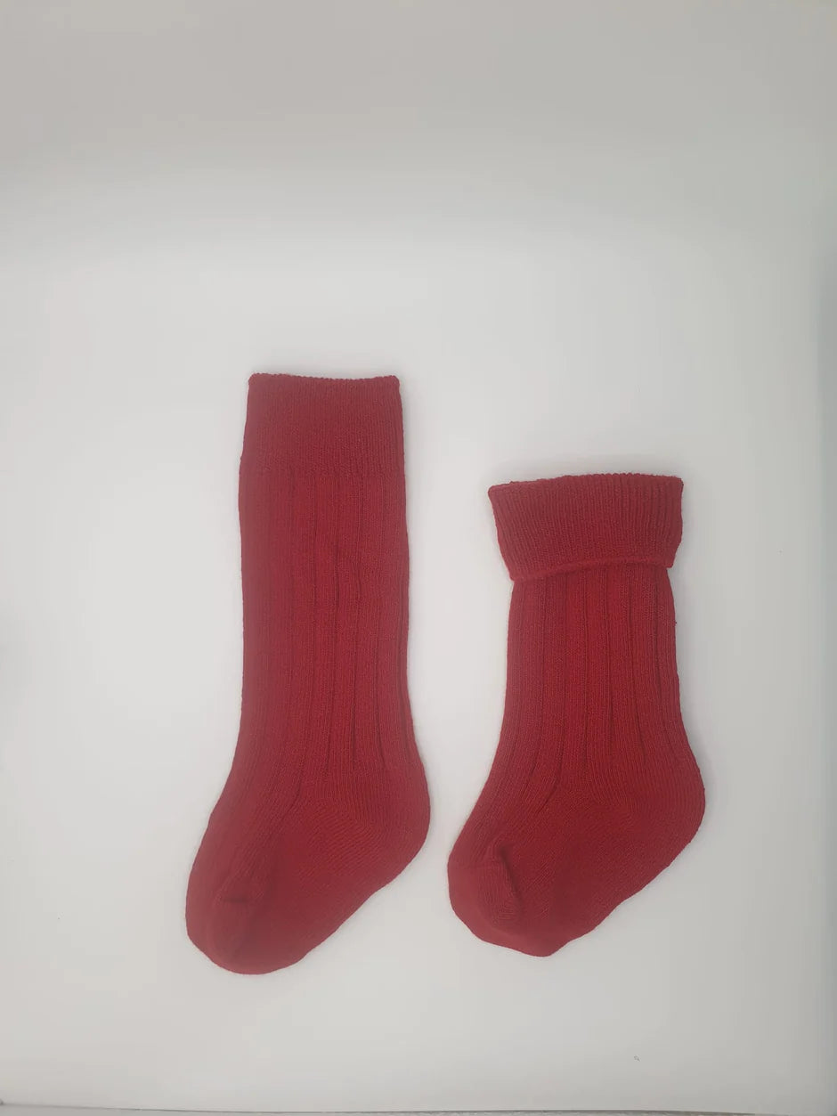 Baby kniekousen rood 0-12 maanden