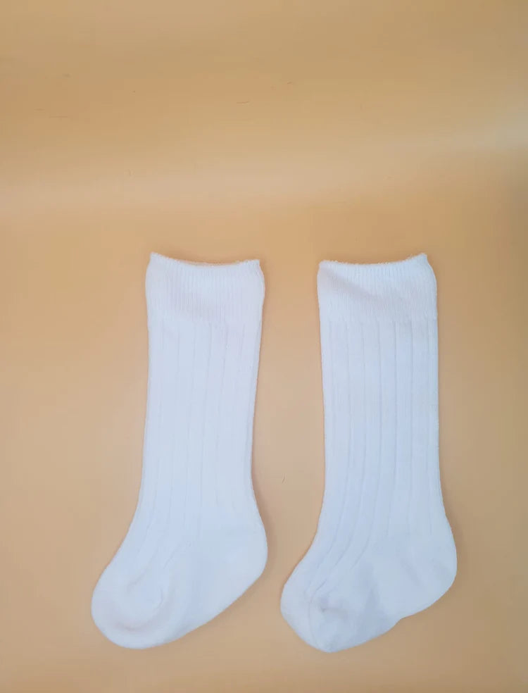 Baby kniekousen wit 0-12 maanden