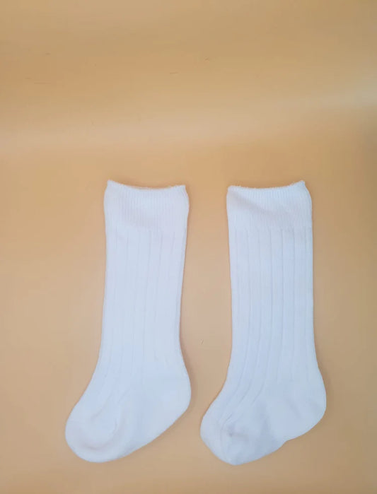 Baby kniekousen wit 0-12 maanden