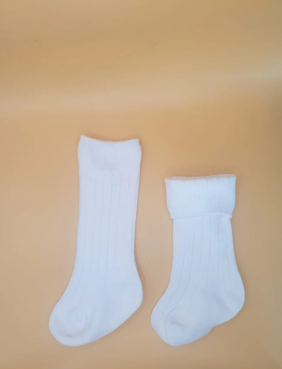 Baby kniekousen wit 0-12 maanden