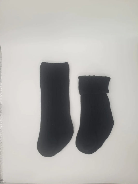 Baby kniekousen zwart hoge kous 0-12 maanden