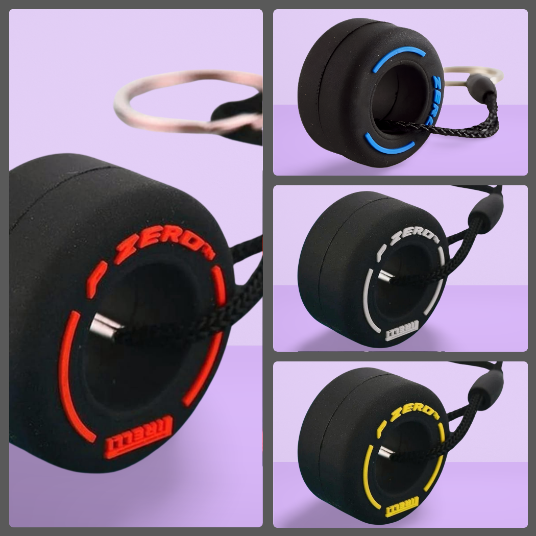 F1 Band Sleutelhanger Exclusief voor Fans | Witte Harde Band