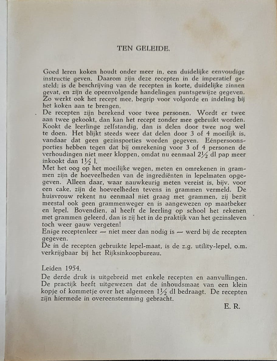 Kookboek - Voor Hart, Hoofd en Handen - E. Rövekamp (1954) tweede hands