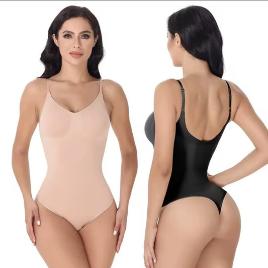 Corrigerende string bodysuit - Beige - S