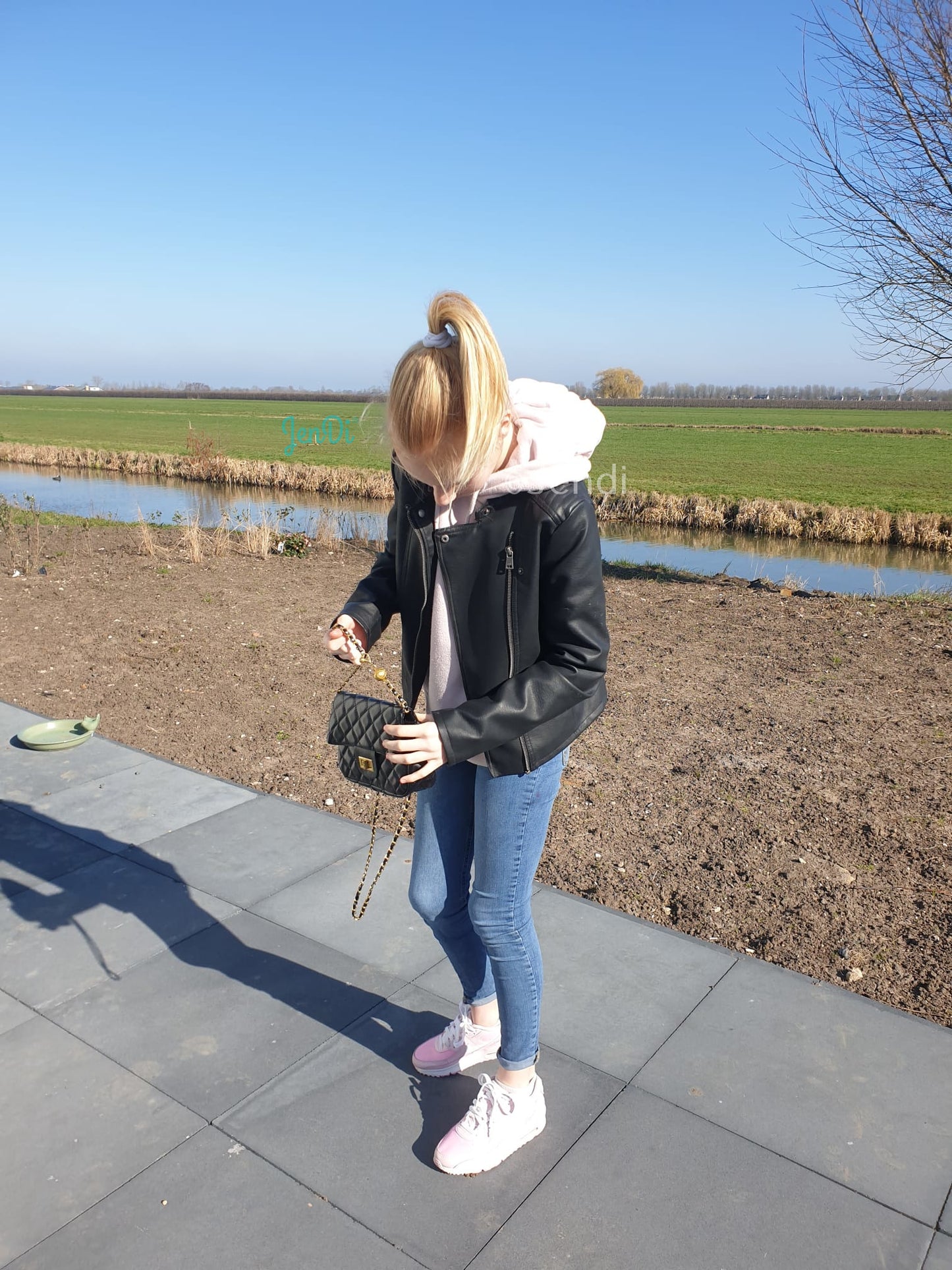 PU leren tas gestikt - kleine Schoudertas - crossbody tas Zwart - Festival - Mini - Summer - Zomer - Klein