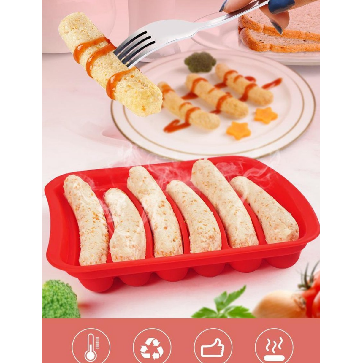 Siliconen bakvorm Hotdog of Frika's (6)
