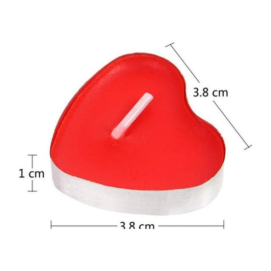 Kaarsjes Rode hartjes waxinelichtjes