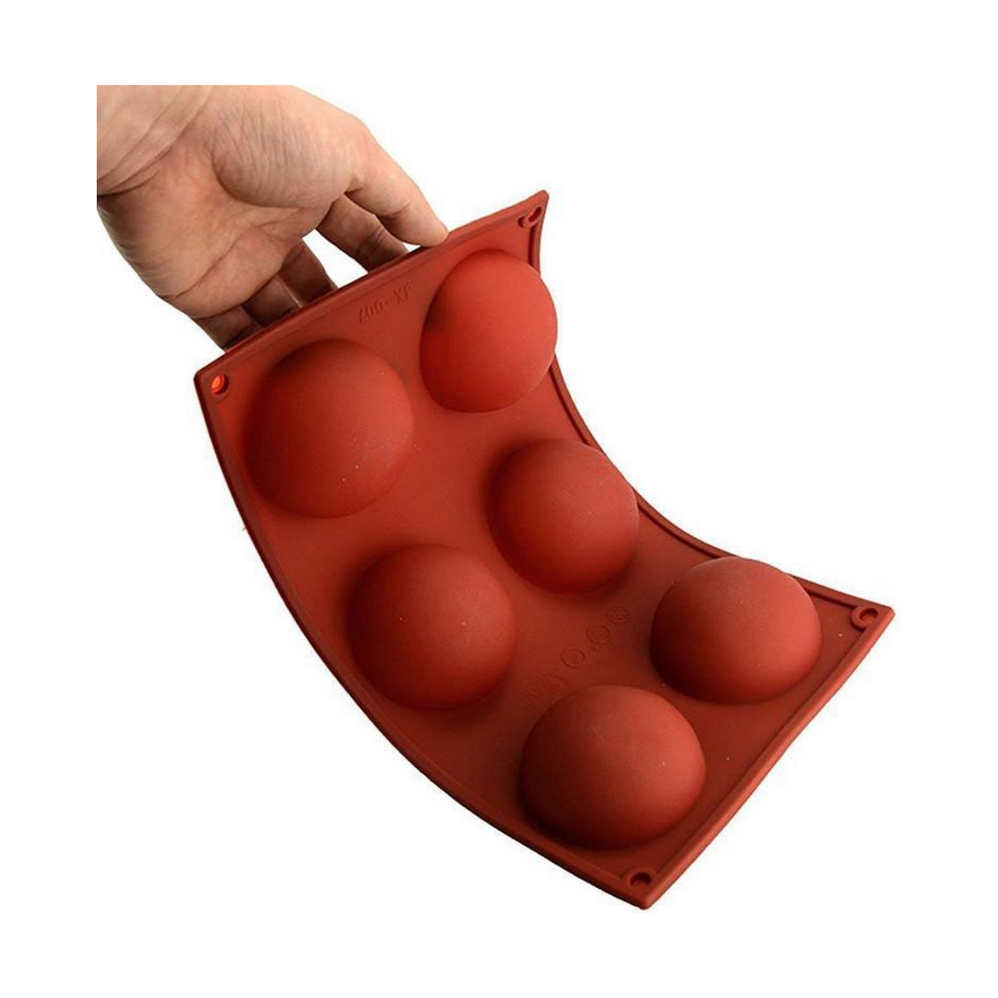 Siliconen Bakvorm Halve Bollen - Halfrond Rond - 6 Stuks