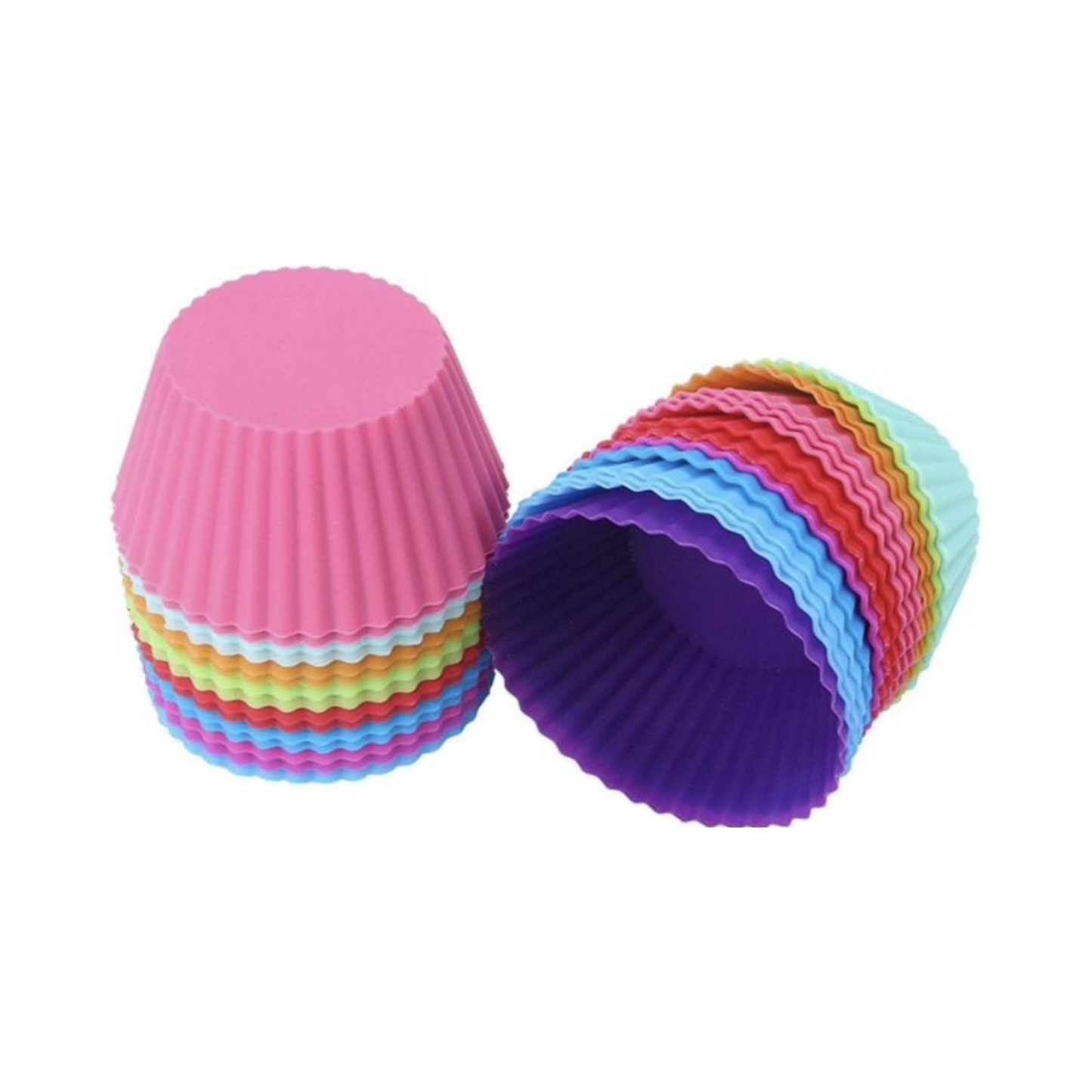 Siliconen Cupcake Vormpjes - 12 stuks - Ø7 cm