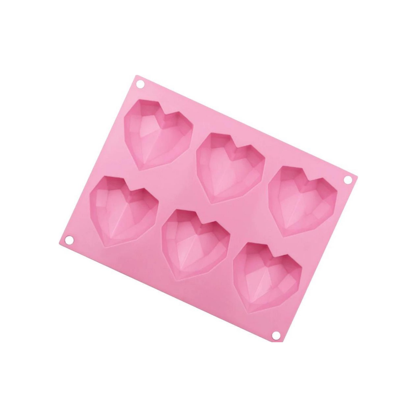 Siliconen bakvorm harten roze (6)
