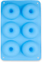 Siliconen bakvorm donuts (6) Blauw