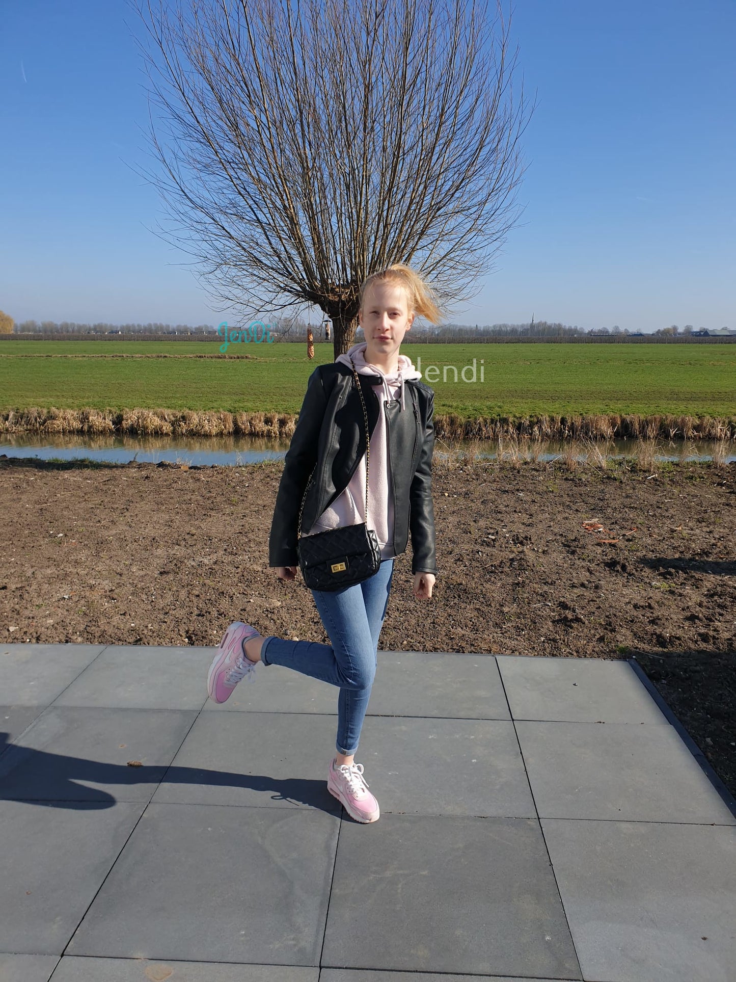 PU leren tas gestikt - kleine Schoudertas - crossbody tas Zwart - Festival - Mini - Summer - Zomer - Klein