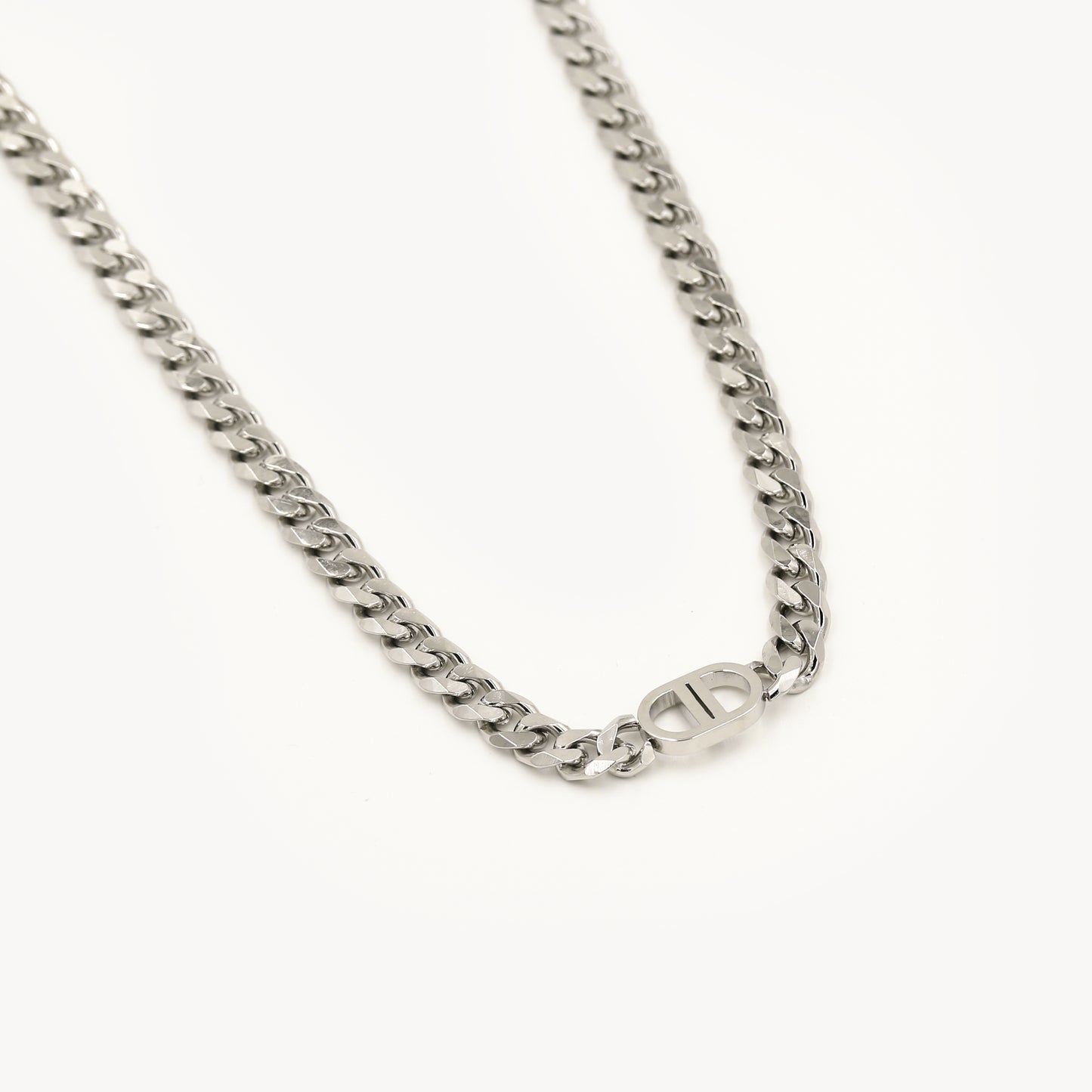 The Good Life Yehwang Stainless Steel Dames DD Ketting - 37cm zilverkleurig