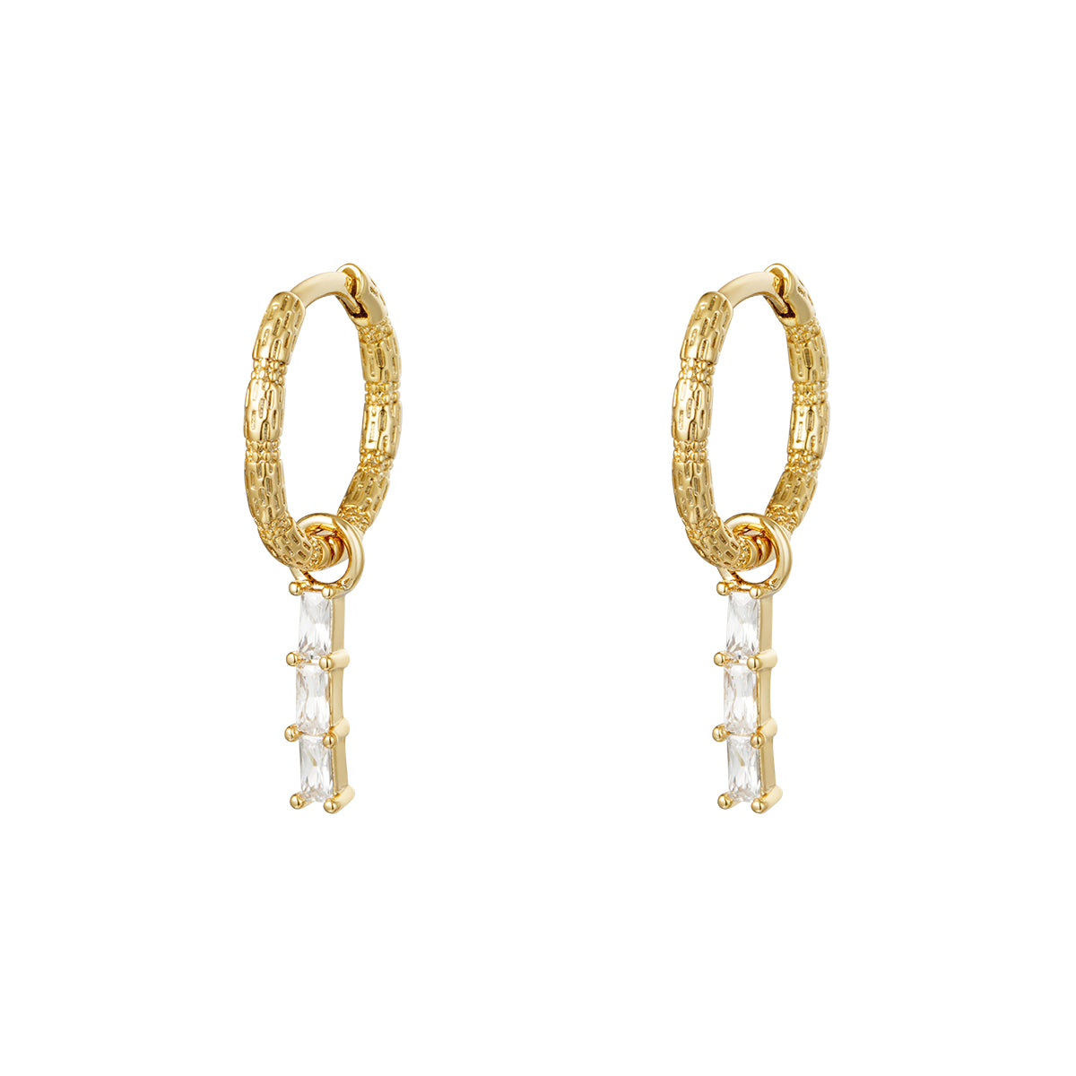 Oorbellen oorhanger Espagna Crystal Goud Yehwang