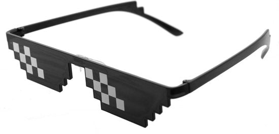 Zonnebril Thug life pixel zwart