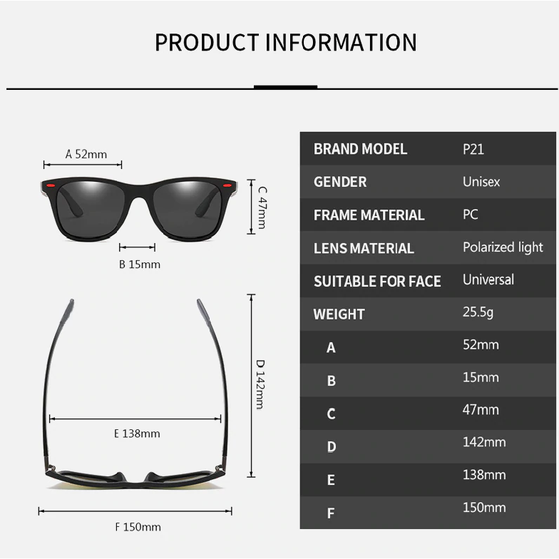 Zonnebril Jendi Trendy Zwart