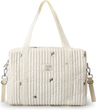 Luiertas mombag/schoudertas groot olijf beige