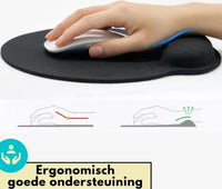 Ergonomische Muismat met polssteun zwart