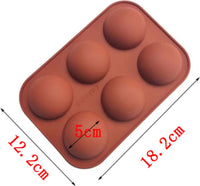 Siliconen bakvorm halve bollen 6 stuks 5cm diameter