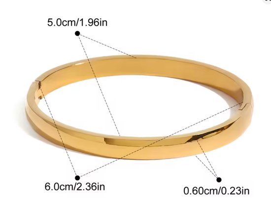 Jendi ronde armband afmetingen