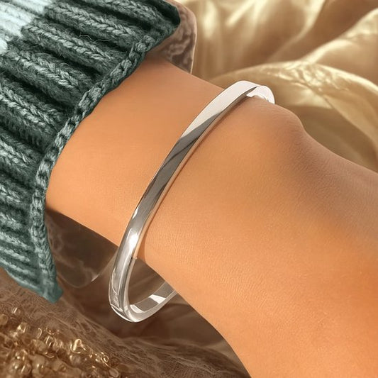 Jenid zilverkleurige slavenarmband lucardi look