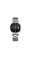NIBOSI Horloges unisex – Quartz - Ø 36 mm – Zilver/Zwart